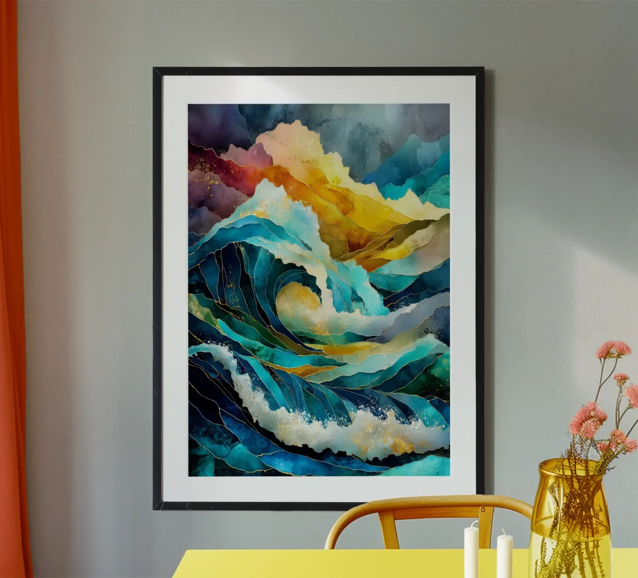 Waves poster by Justyna Jaszke JBJart