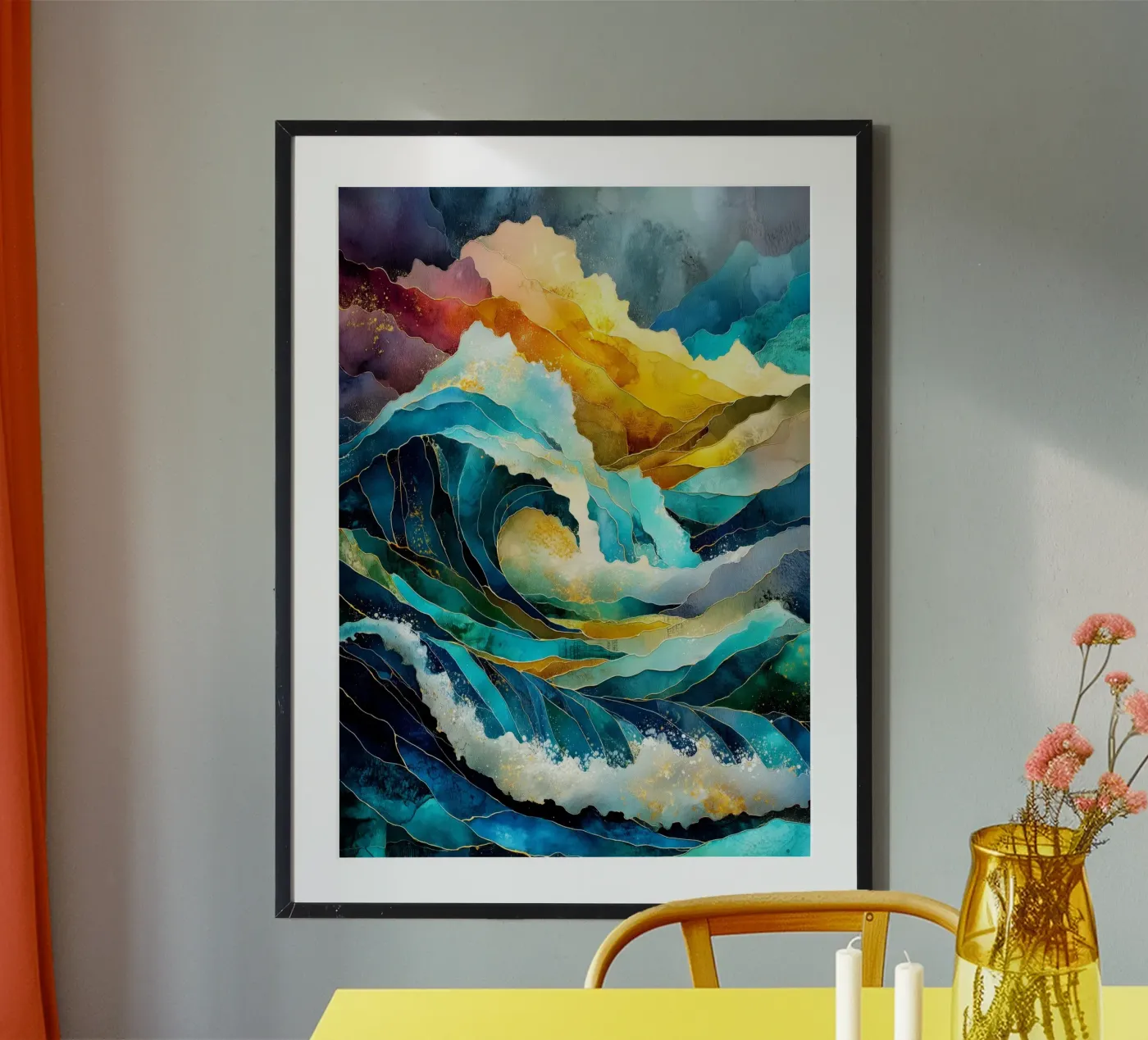 Waves poster de Justyna Jaszke JBJart