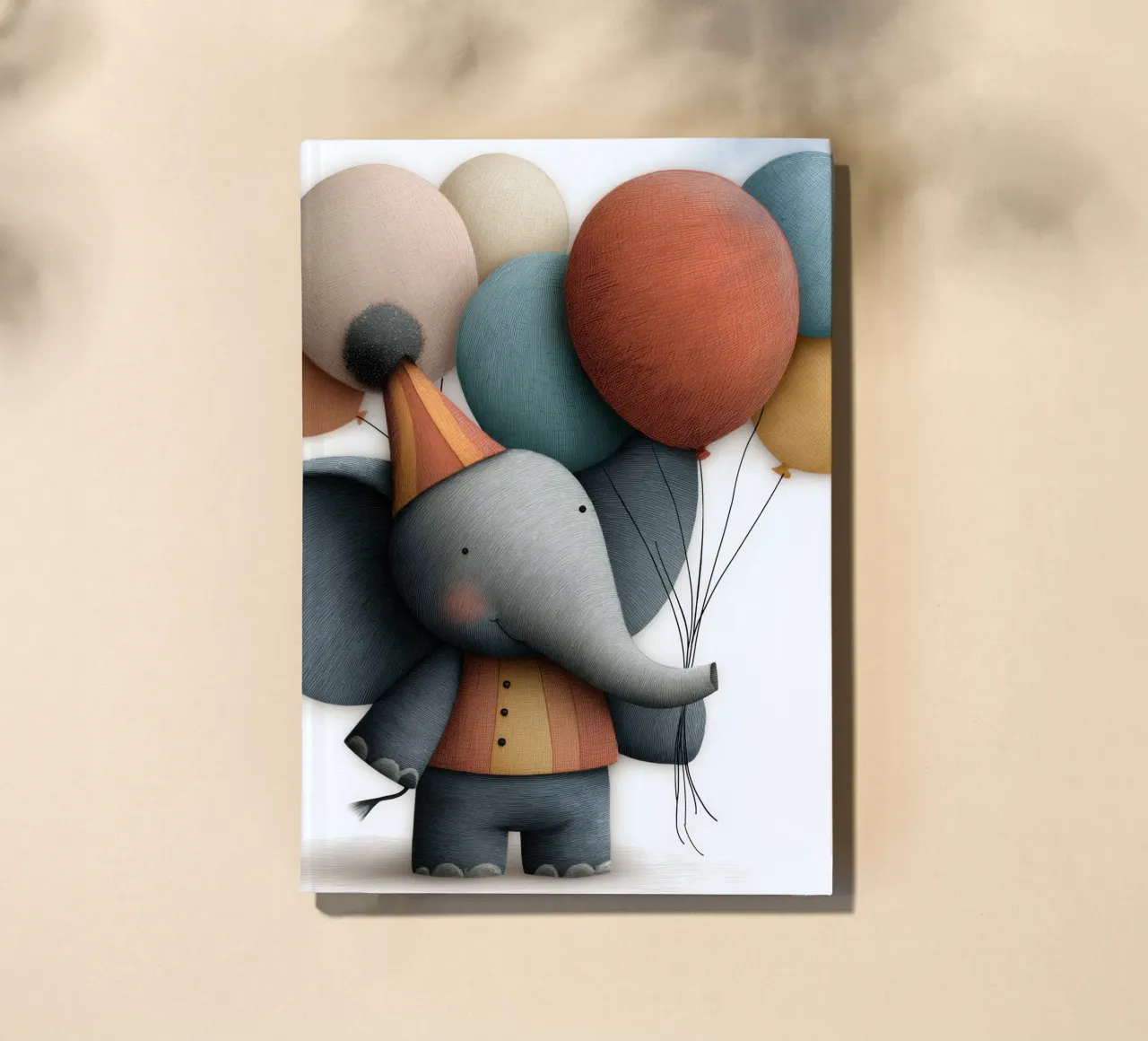 Elephant with balloons notebook by Pictura
