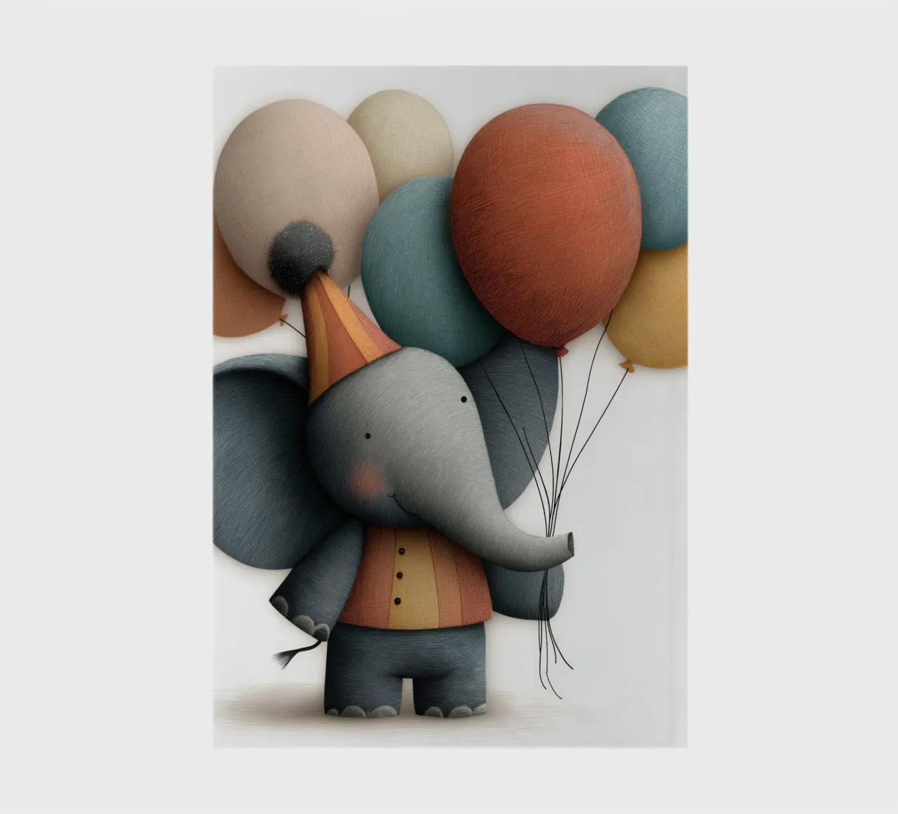 Elephant with balloons notebook by Pictura