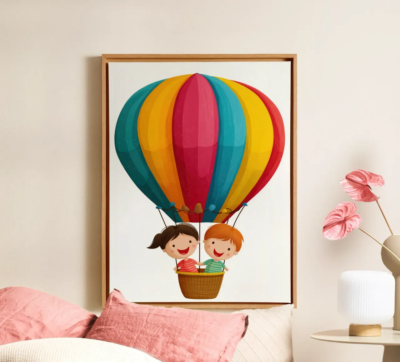 Arte del bambino tela con Cornice a cassetta da Pictura
