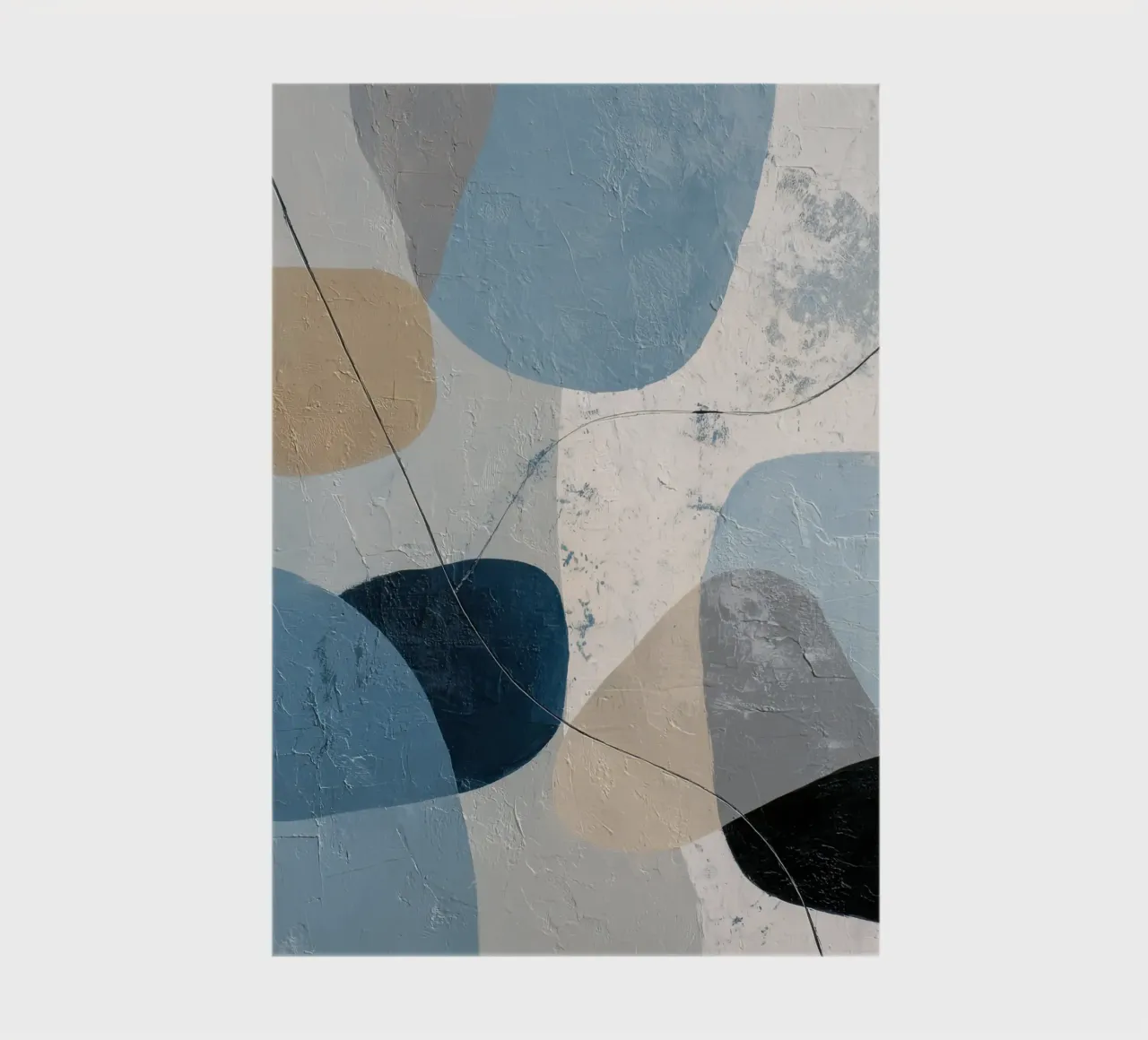 Coastal Tones Modern Abstract Wall Print notebook by Artbyvo