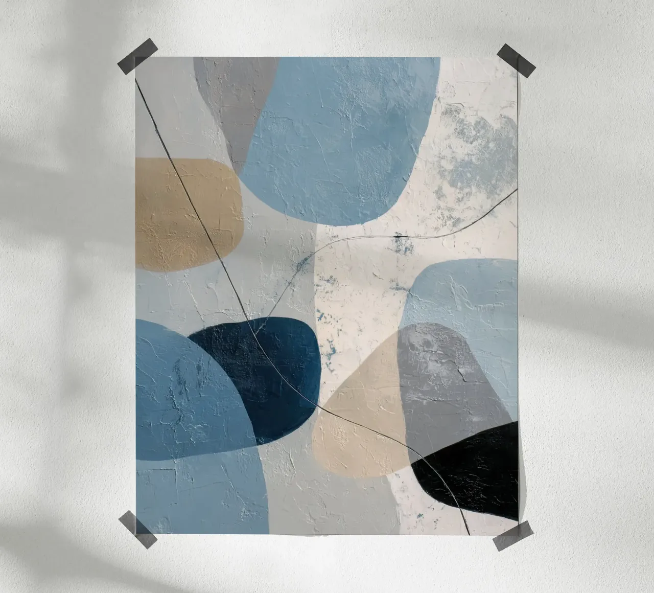 Coastal Tones Modern Abstract Wall Print Hahnemühle von Artbyvo