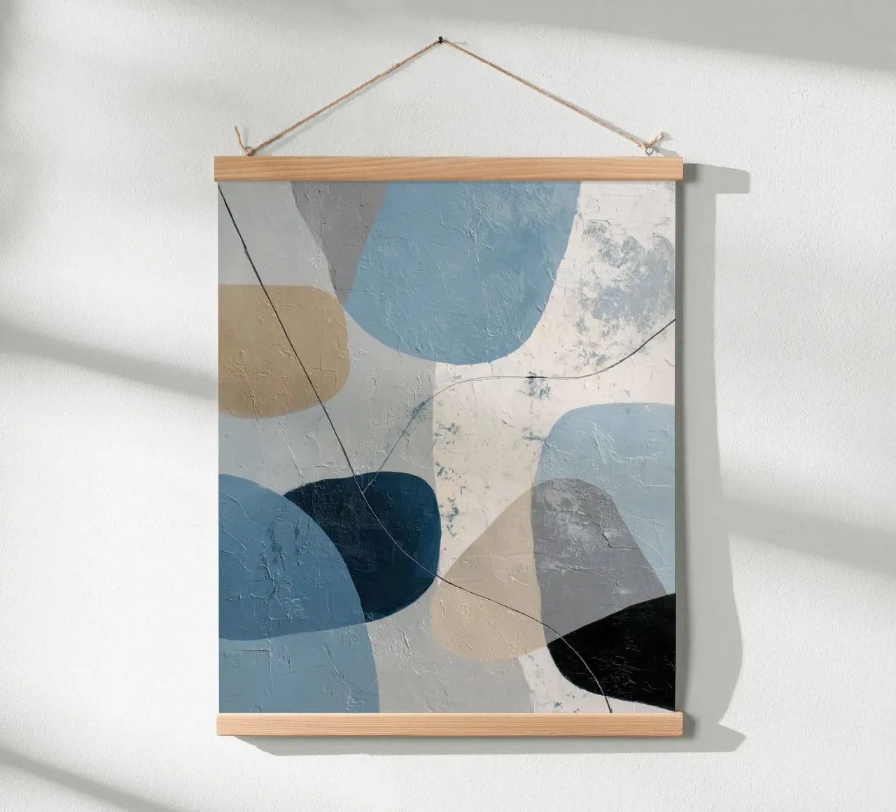 Coastal Tones Modern Abstract Wall Print Hahnemühle von Artbyvo