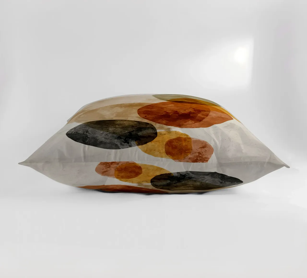 Composizione blu tenue con tocchi di terra cuscino da Artbyvo