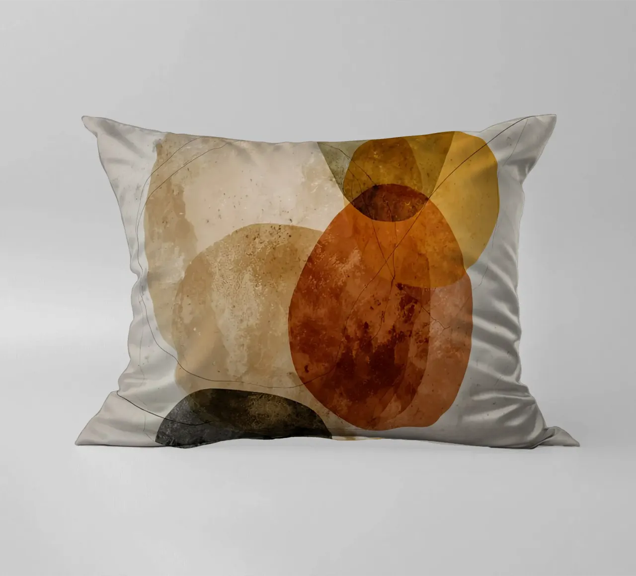 Composizione blu tenue con tocchi di terra cuscino da Artbyvo