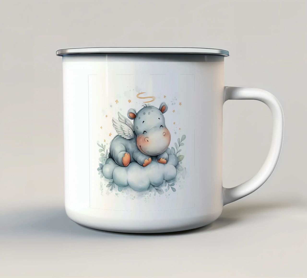 Hipo su una nuvola tazza in smalto da Babyart