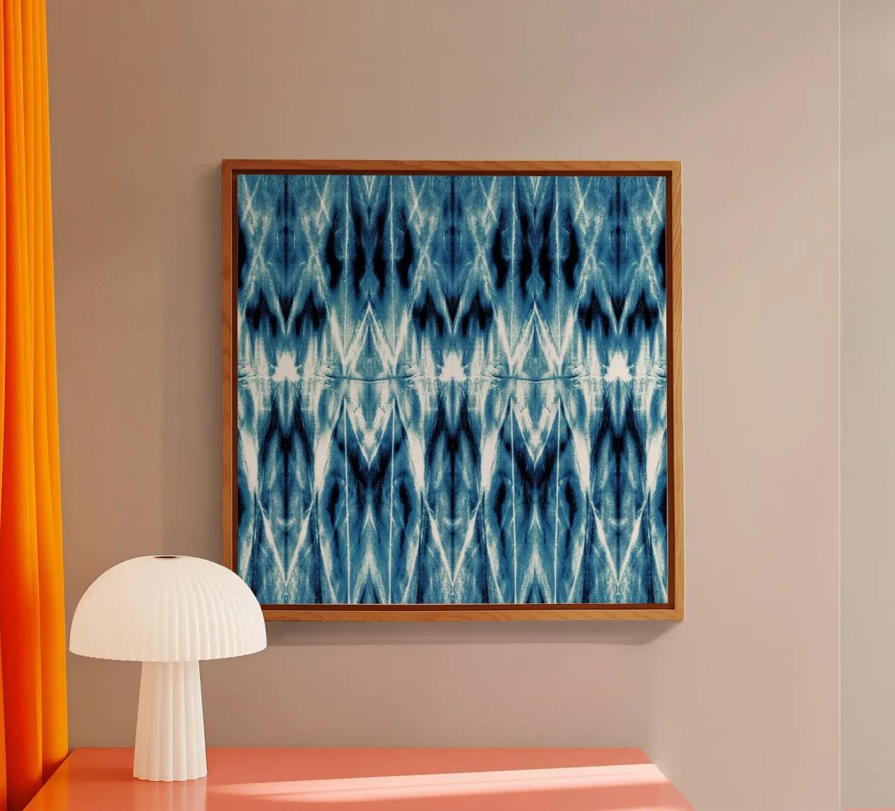 Argyle Shibori azul metacrilato de Nina May Design Studio
