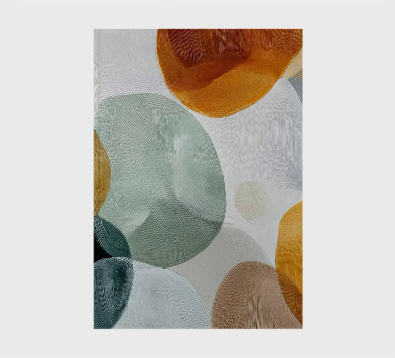 Soft Overlap in Earthy Tones Abstract Art notebook by Artbyvo