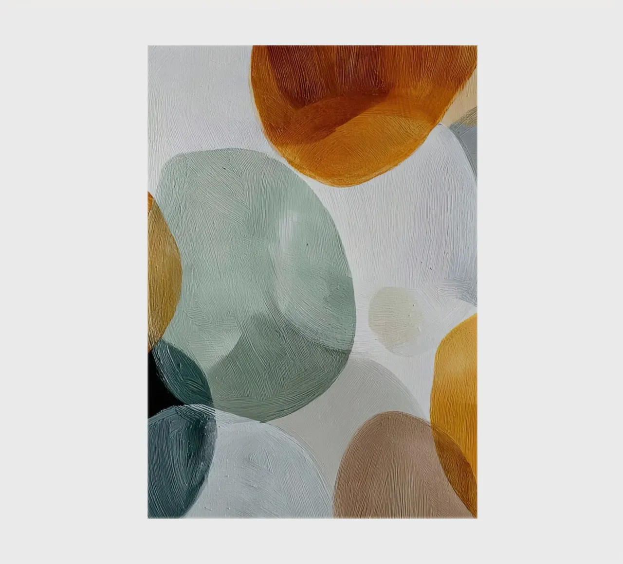 Soft Overlap in Earthy Tones Abstract Art notebook by Artbyvo