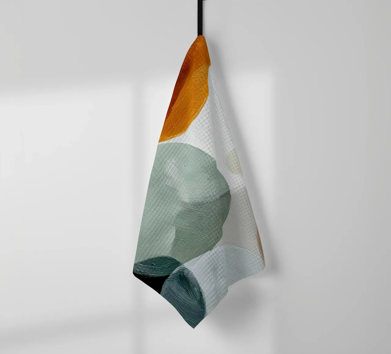 Superposition douce dans les tons de terre Art abstrait torchon de Artbyvo