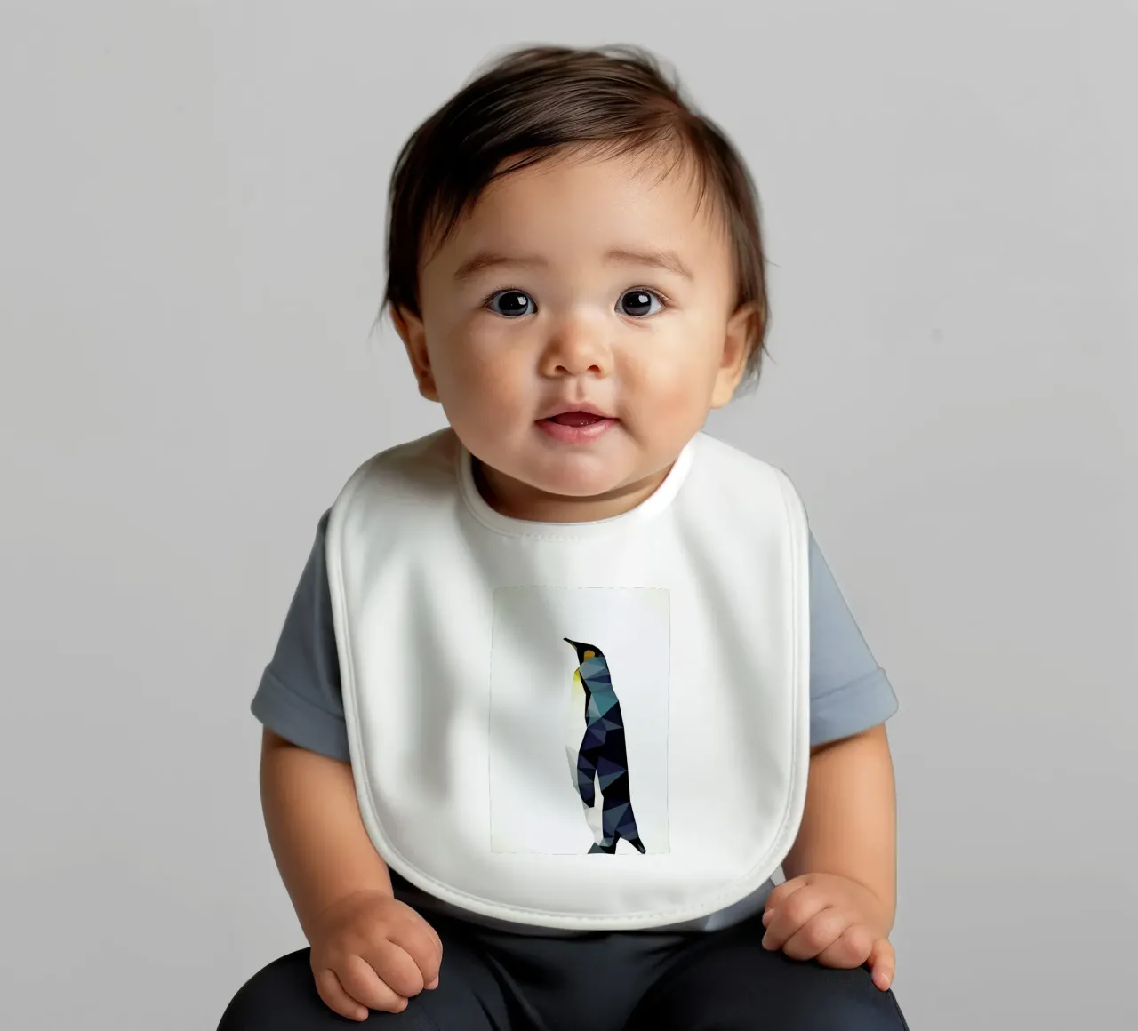 Aptenodytes patagonicus baby bib by Matěj Kašpar Jirásek