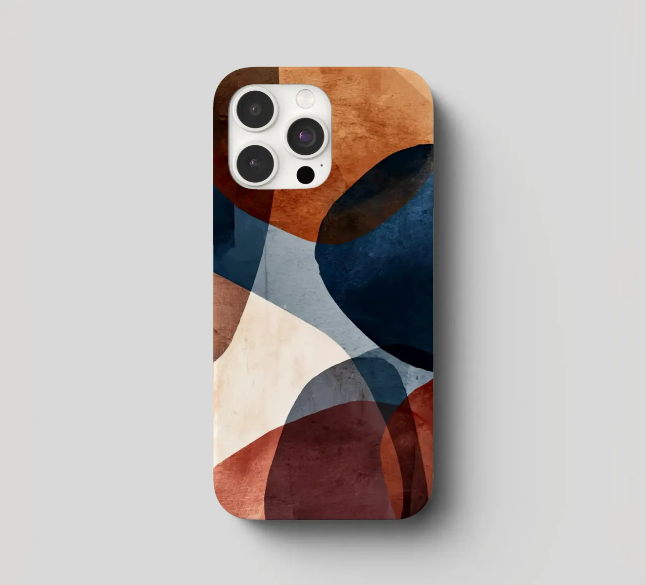 Bold Color Forms on Concrete Texture Background iphone case by Artbyvo