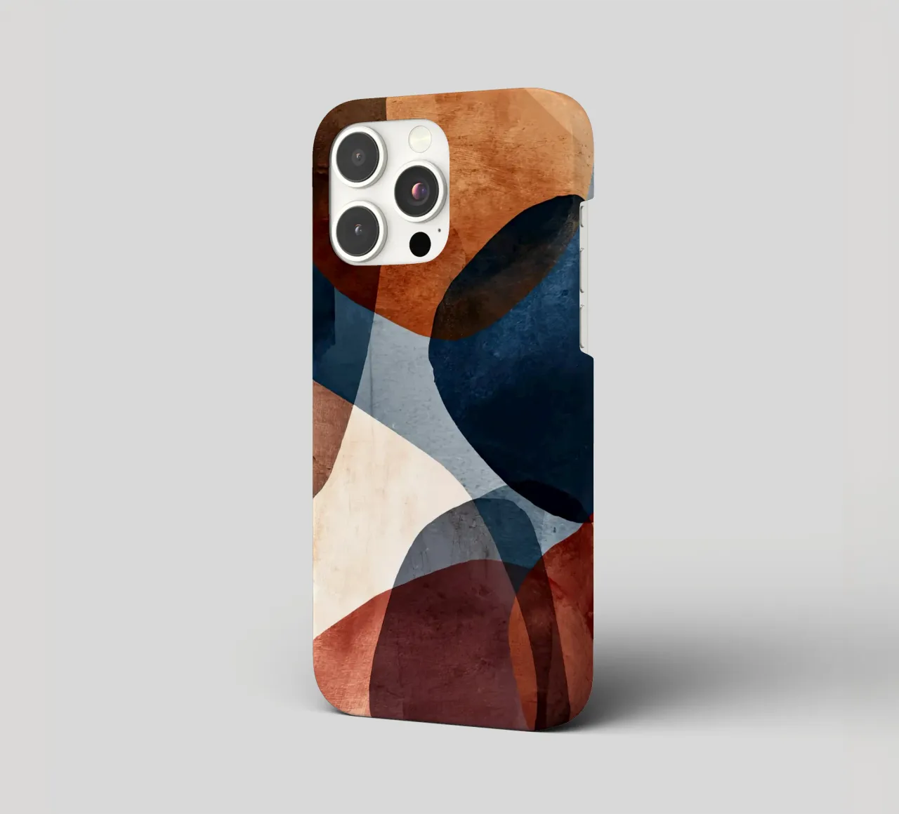 Bold Color Forms on Concrete Texture Background iphone case by Artbyvo