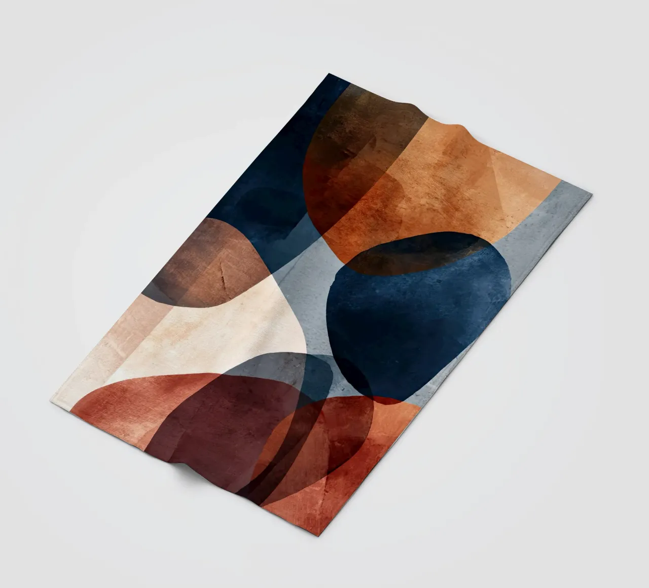 Bold Color Forms on Concrete Texture Background fleece blanket by Artbyvo