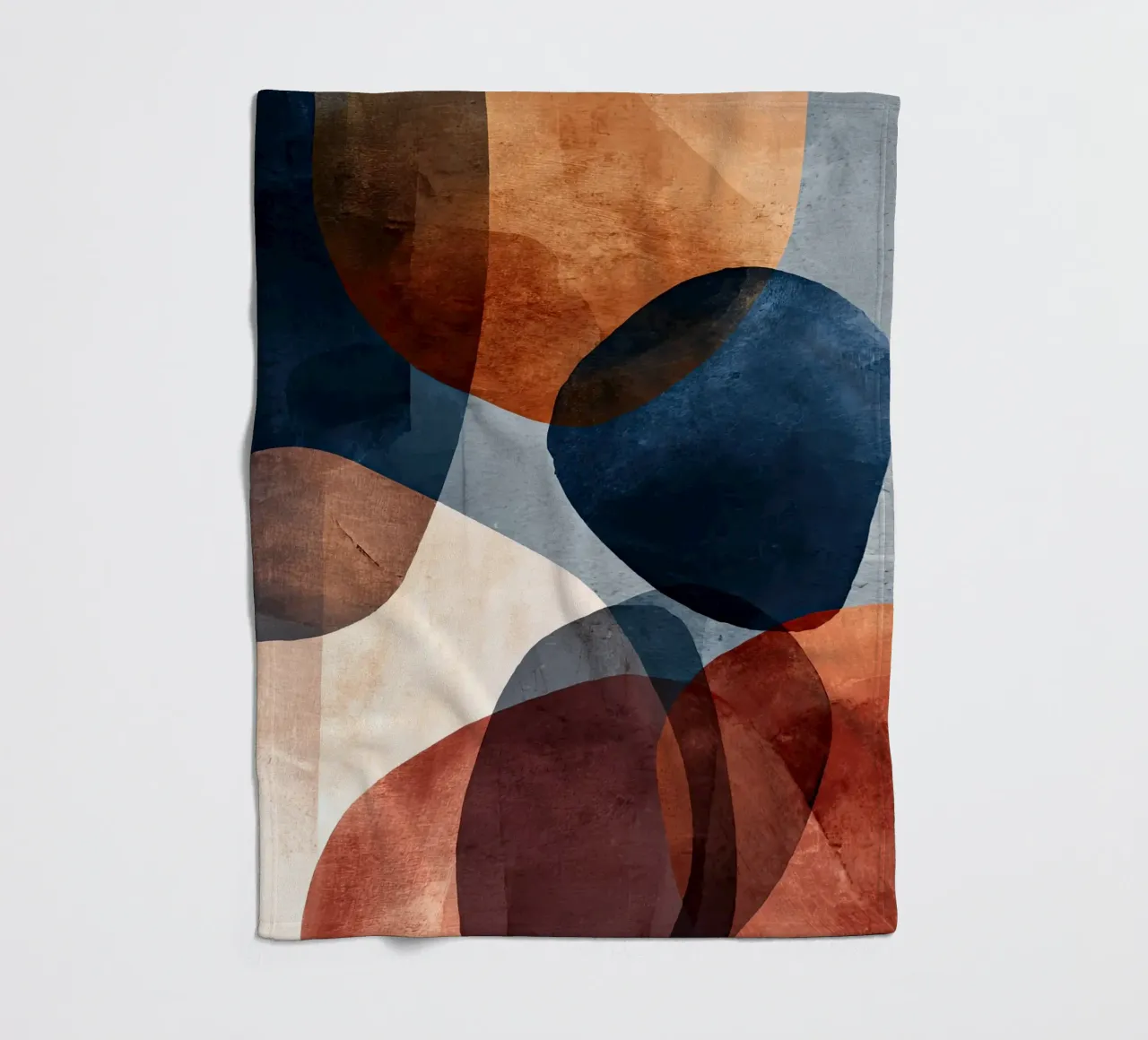 Formes de couleurs audacieuses sur fond de texture de béton plaid polaire de Artbyvo