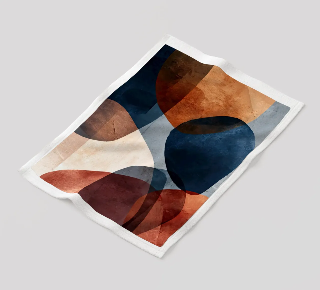 Formes de couleurs audacieuses sur fond de texture de béton plaid polaire de Artbyvo