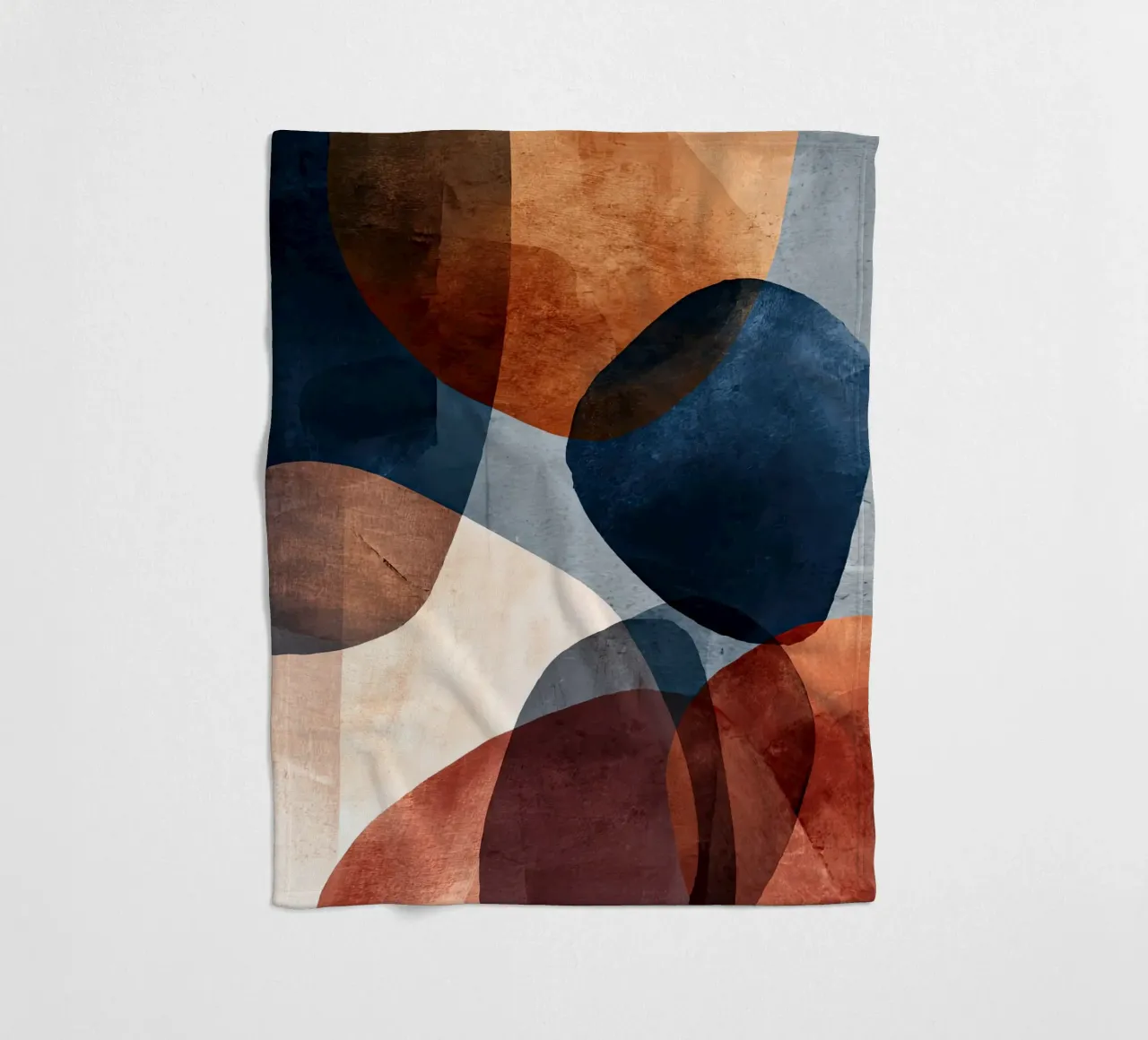 Bold Color Forms on Concrete Texture Background fleece blanket by Artbyvo