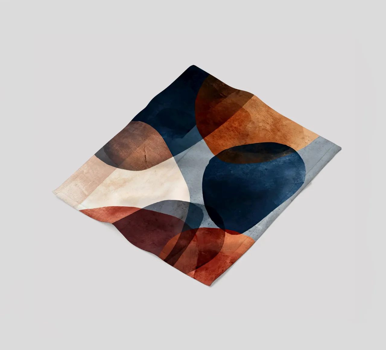 Bold Color Forms on Concrete Texture Background fleece blanket by Artbyvo