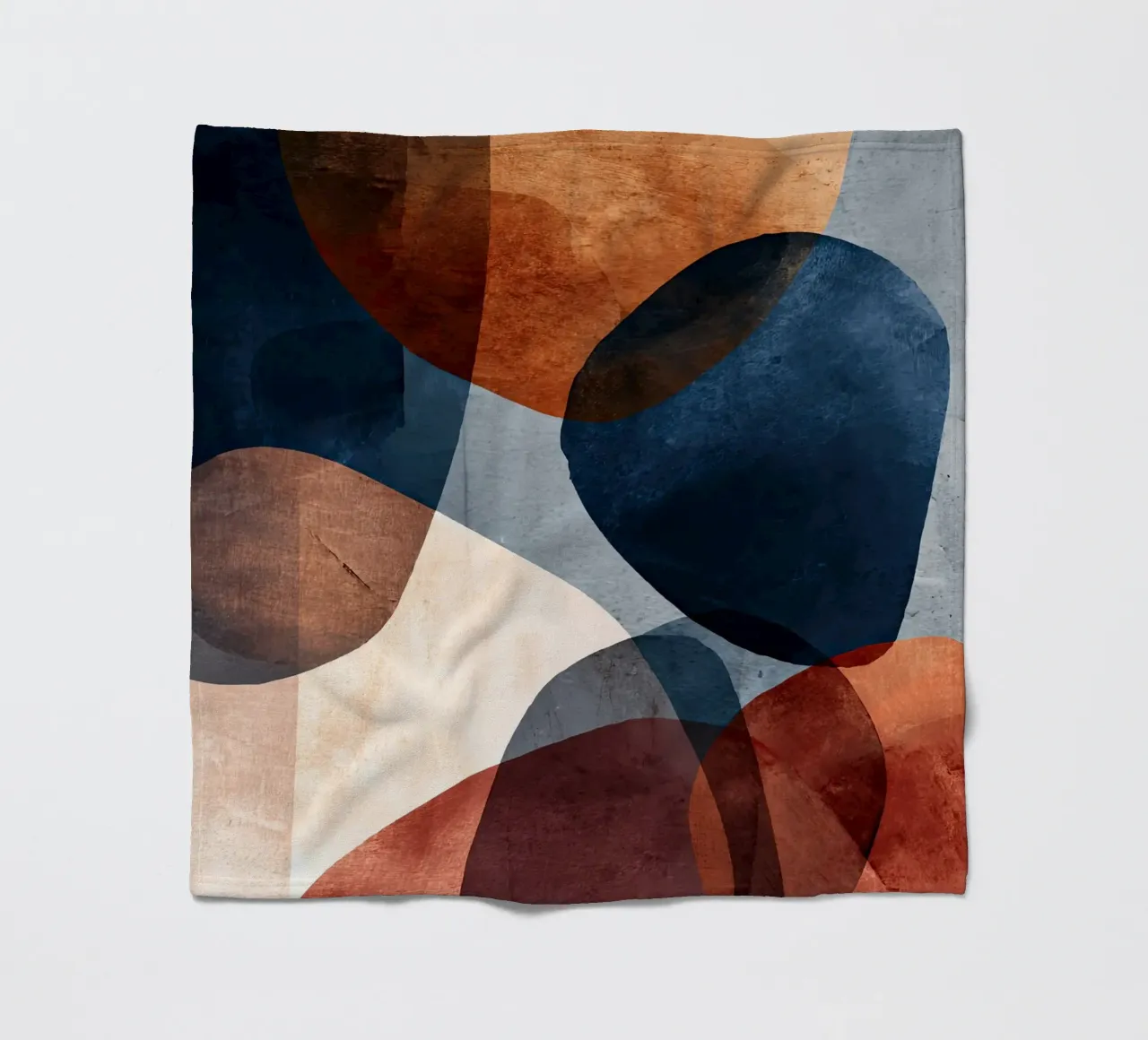 Bold Color Forms on Concrete Texture Background fleece blanket by Artbyvo