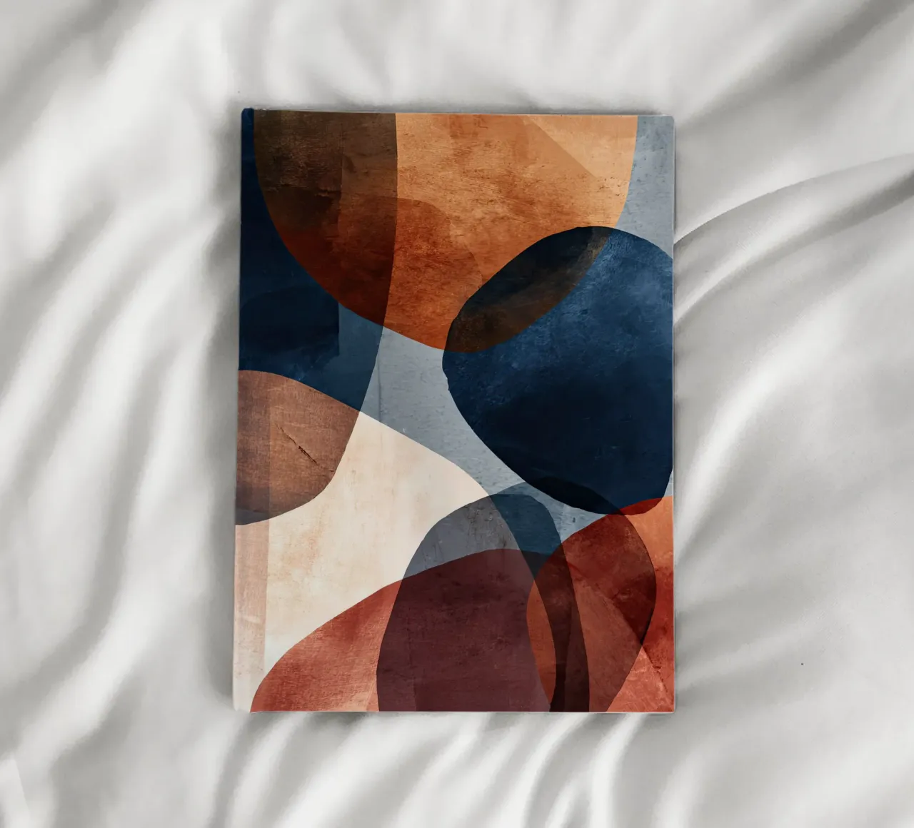 Formes de couleurs audacieuses sur fond de texture de béton carnet de notes de Artbyvo