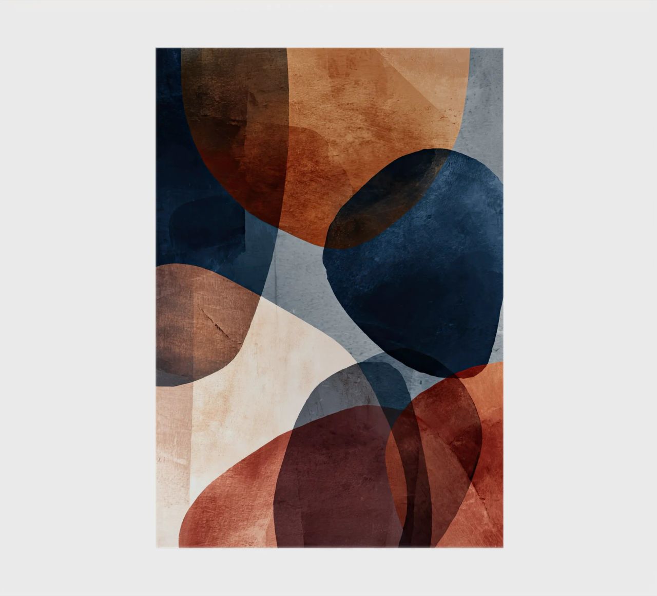 Bold Color Forms on Concrete Texture Background notebook by Artbyvo