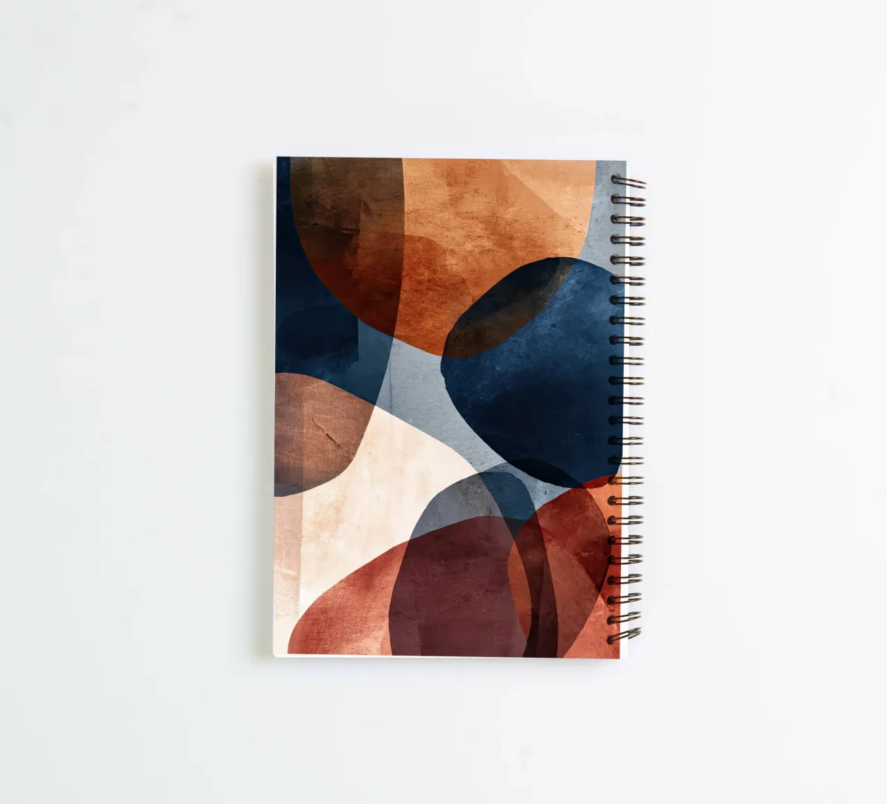 Bold Color Forms on Concrete Texture Background spiral notebook by Artbyvo