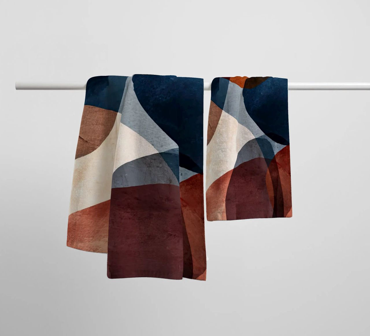 Bold Color Forms on Concrete Texture Background towel by Artbyvo