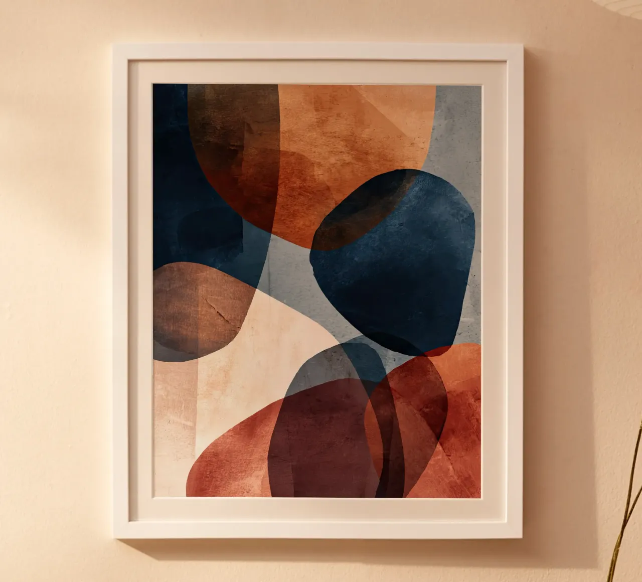 Formes de couleurs audacieuses sur fond de texture de béton hahnemühle de Artbyvo