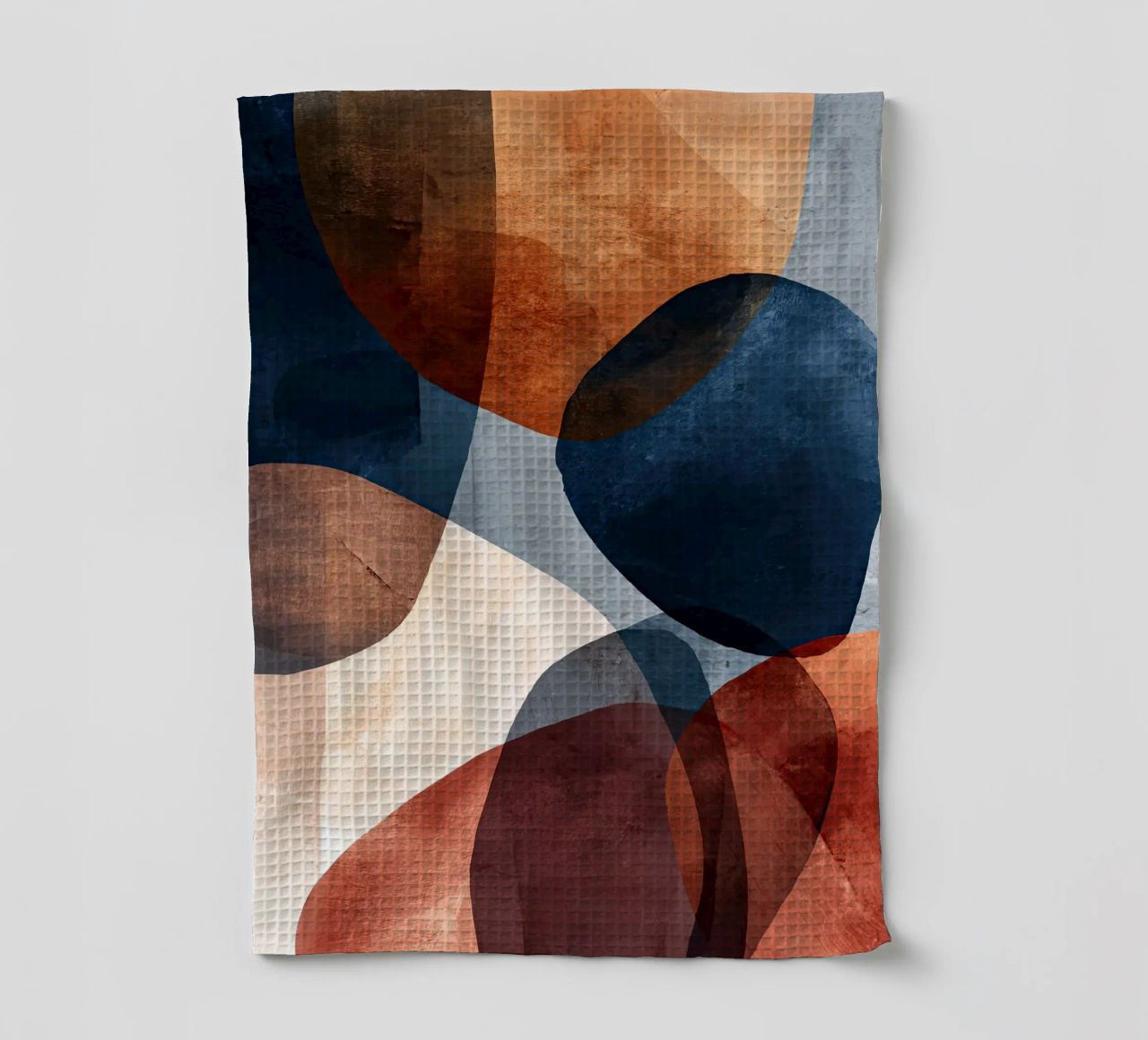 Bold Color Forms on Concrete Texture Background tea towel by Artbyvo