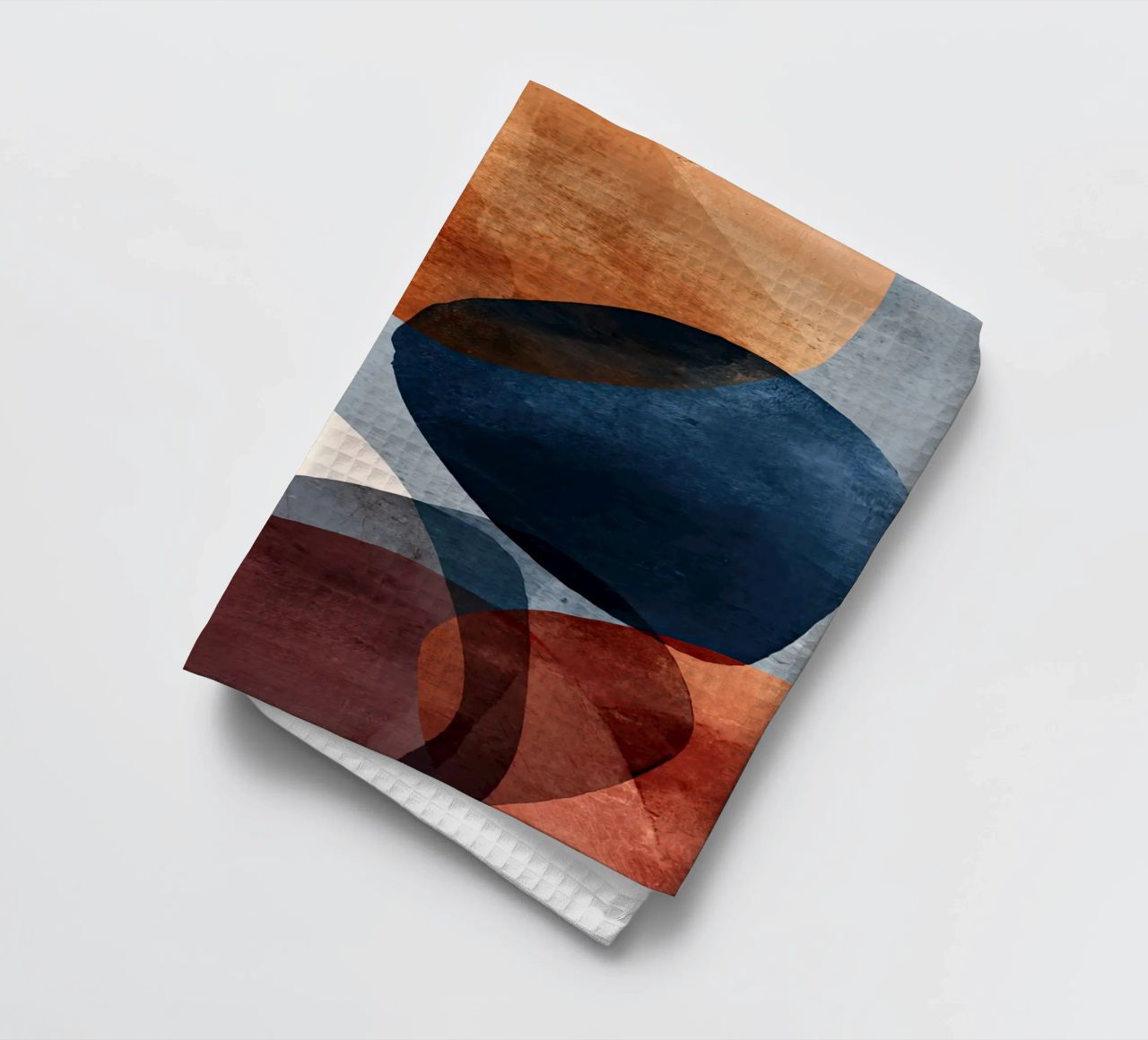 Bold Color Forms on Concrete Texture Background tea towel by Artbyvo