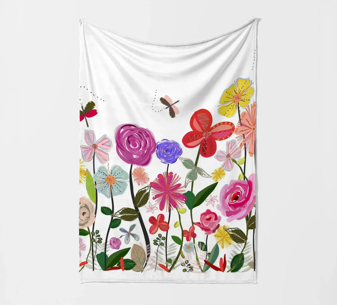 Fiori di prato in primavera coperta in pile da gulsengunel
