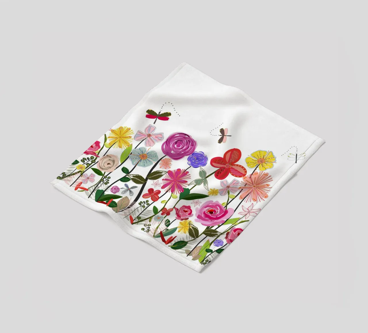 Fiori di prato in primavera coperta in pile da gulsengunel