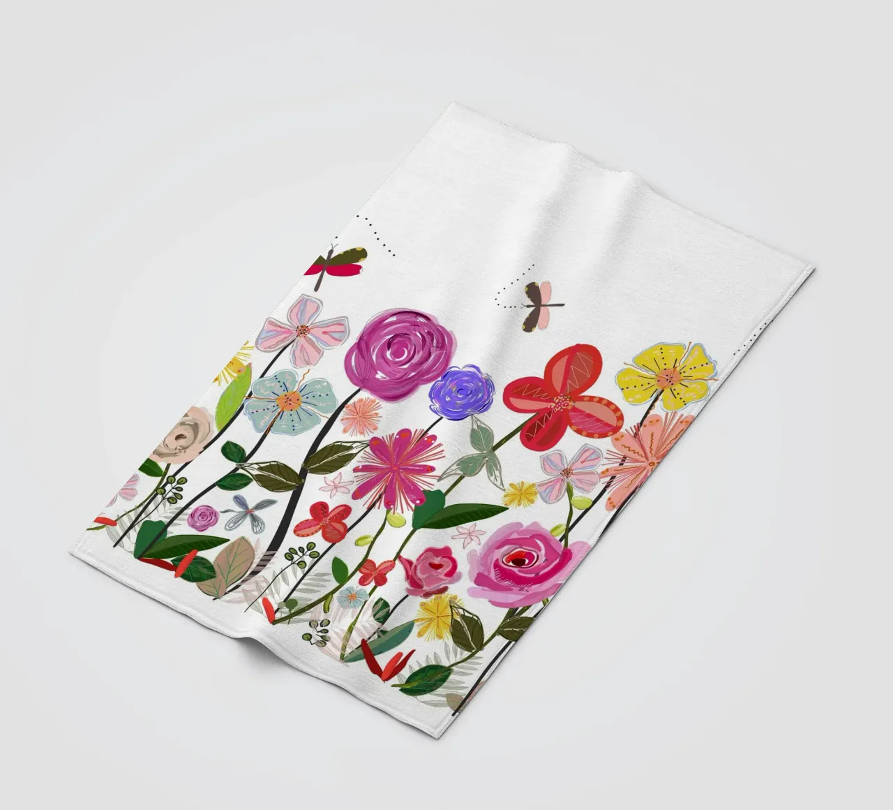 Fiori di prato in primavera coperta in pile da gulsengunel