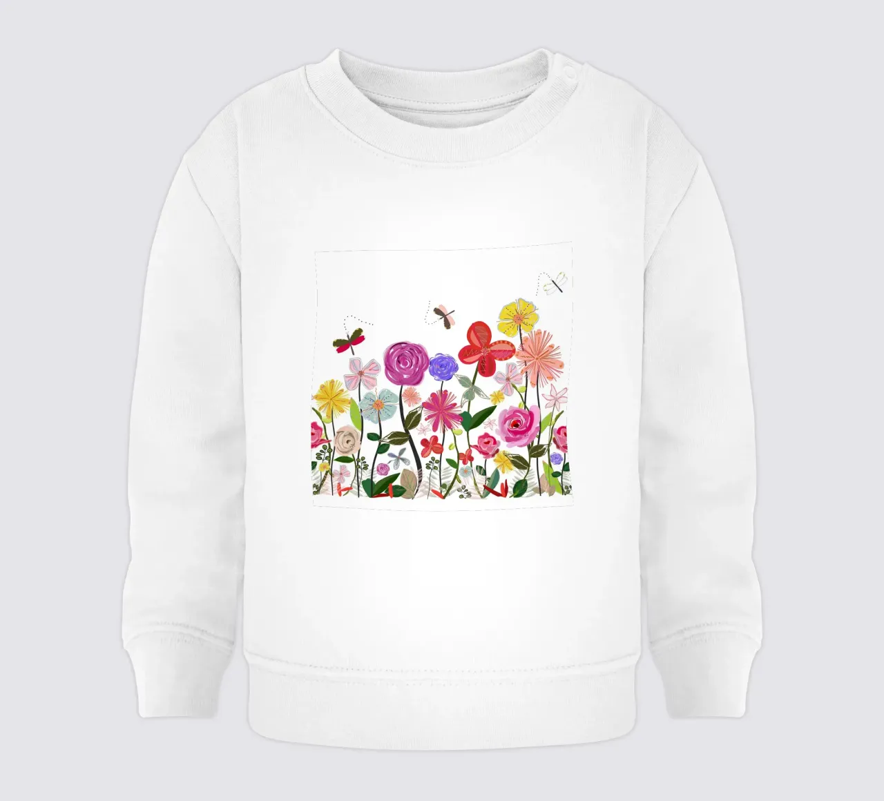 Fiori di prato in primavera felpa neonato da gulsengunel