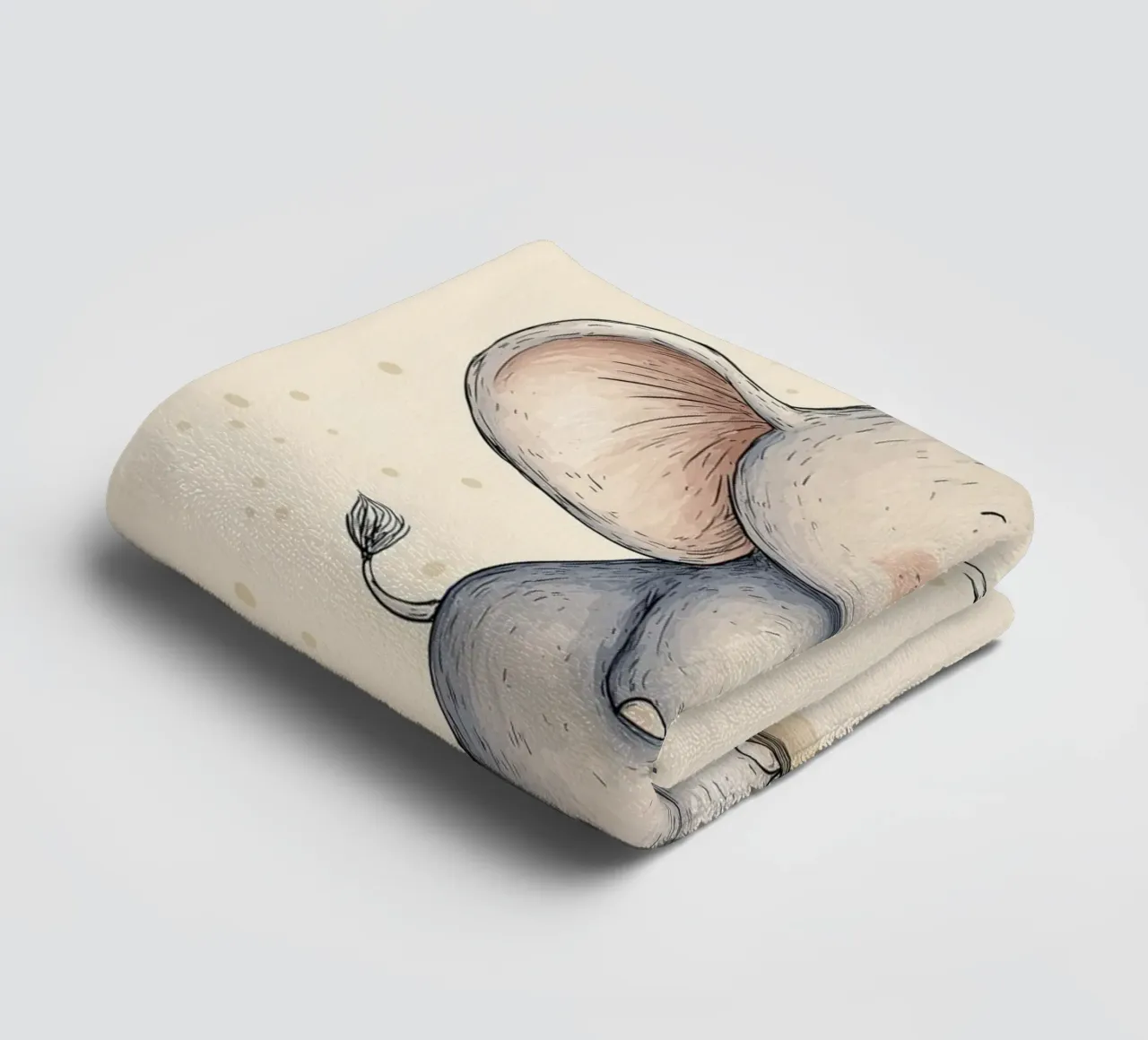 Elephant for the nursery towel by Pictura