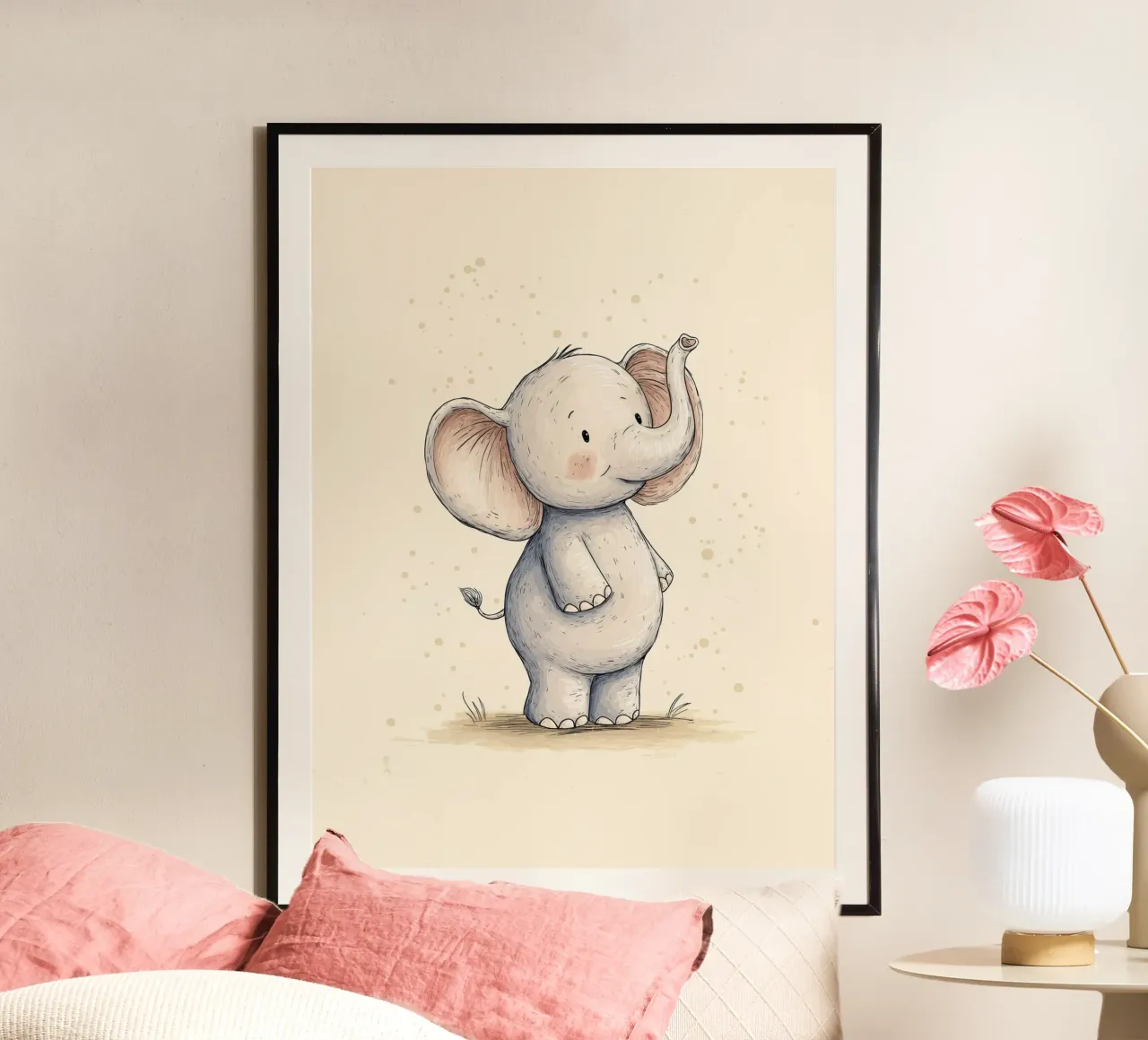 Elephant for the nursery poster by Pictura