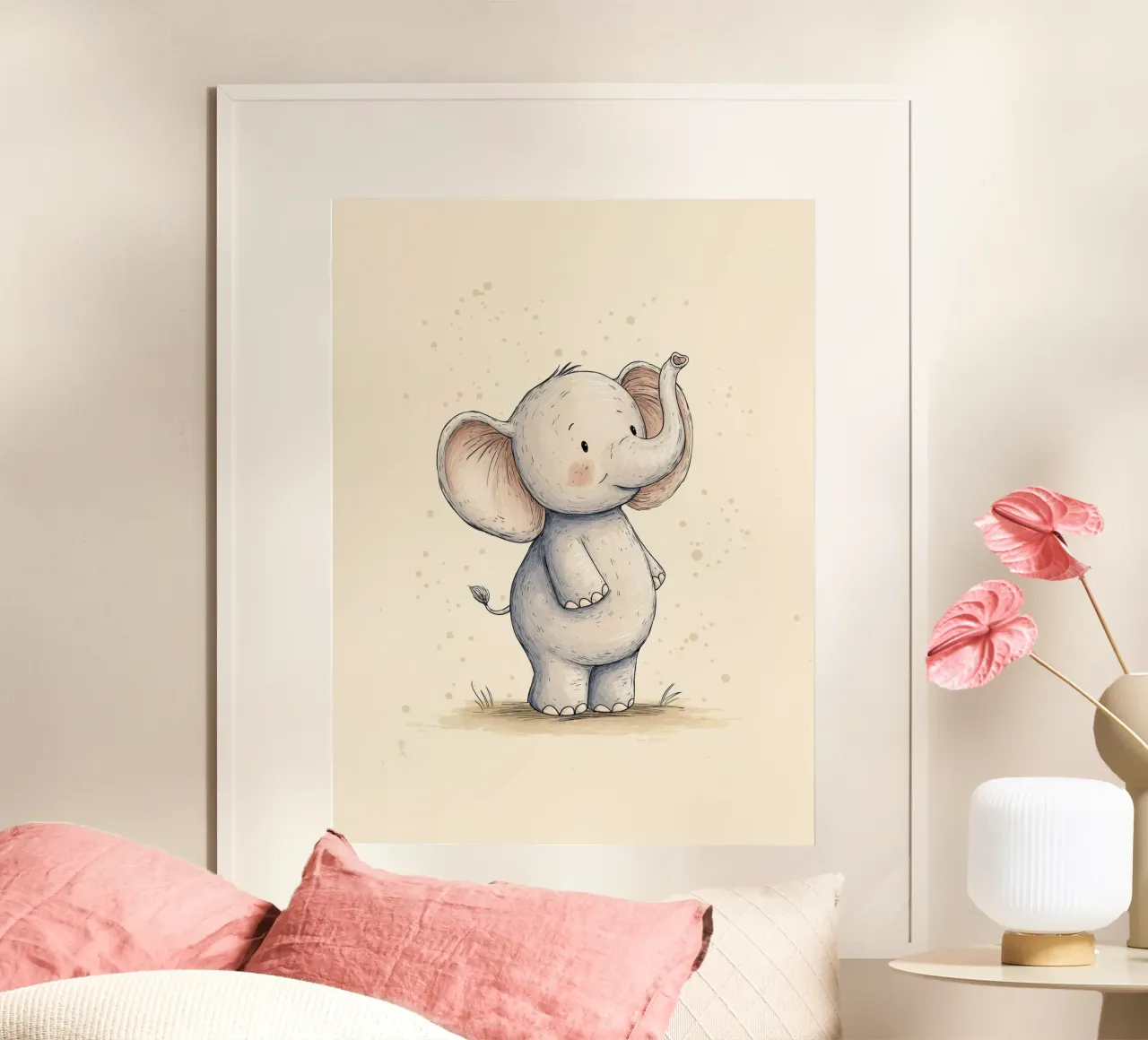 Elephant for the nursery poster by Pictura