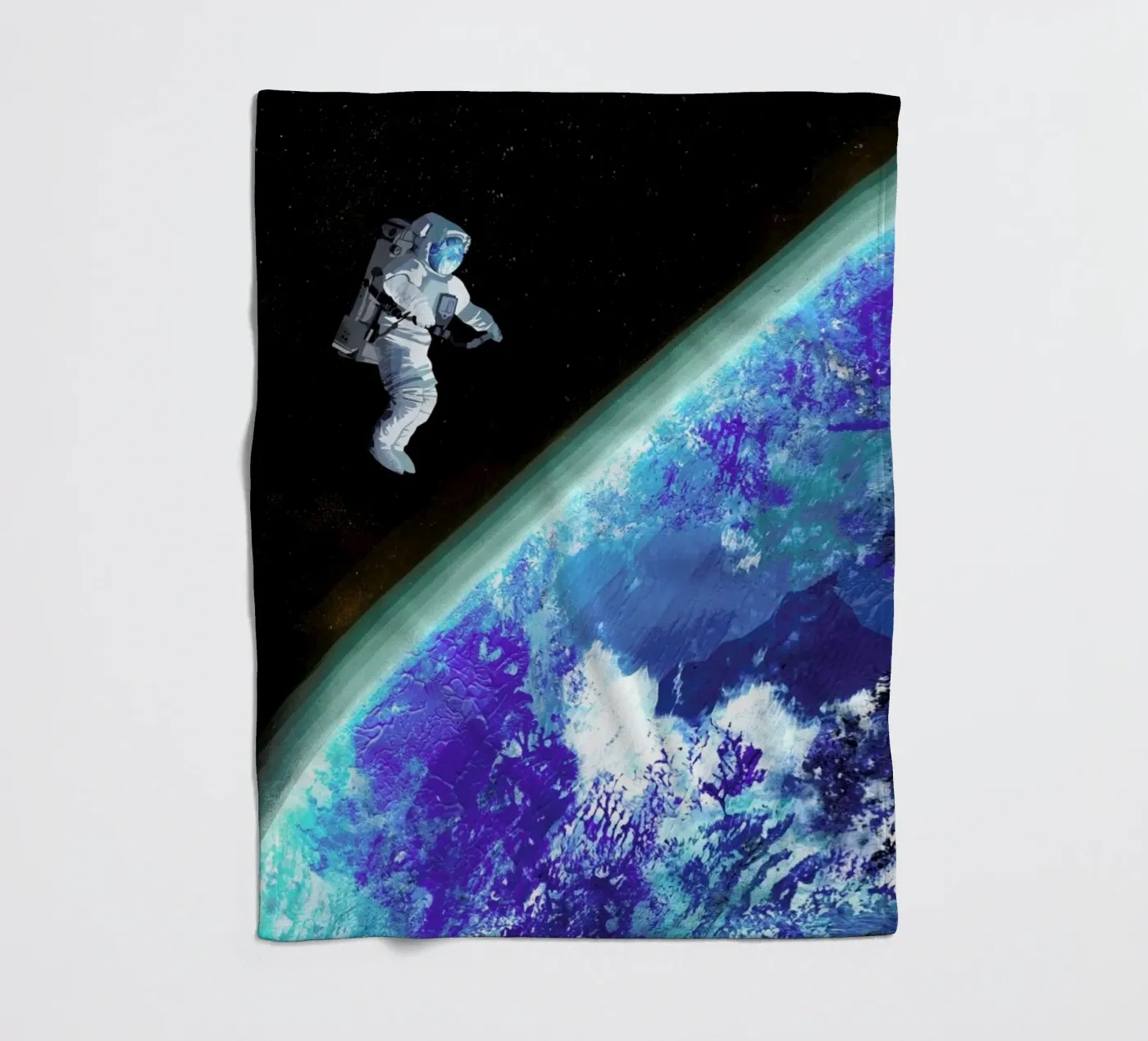 Spacewalk Fleecedecke von Goed Blauw