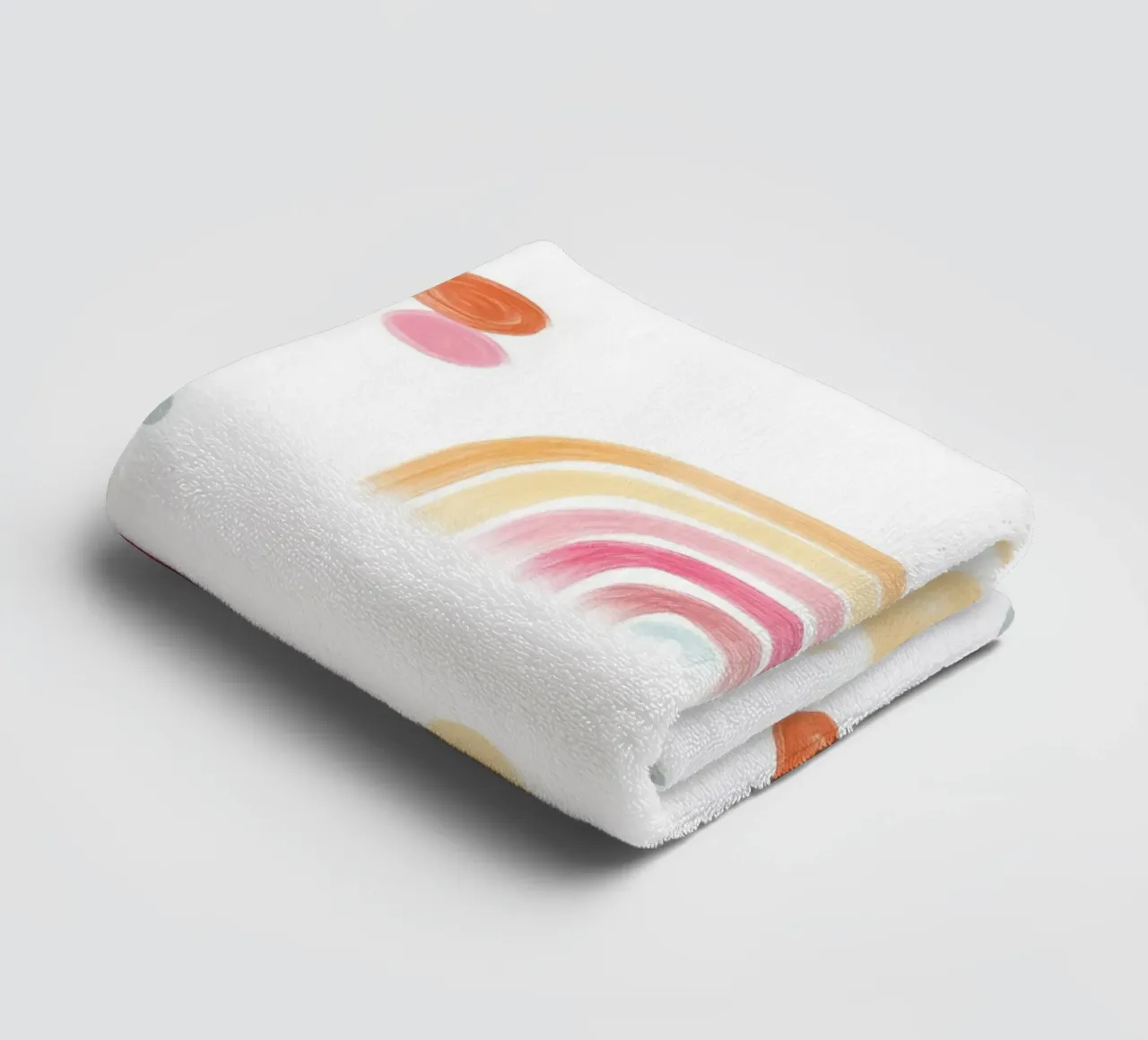Rainbow days sun and clouds lovely pattern towel by gulsengunel