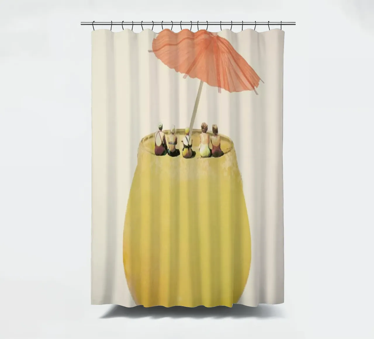 Holiday In A Glass 2 shower curtain by Maarten Léon