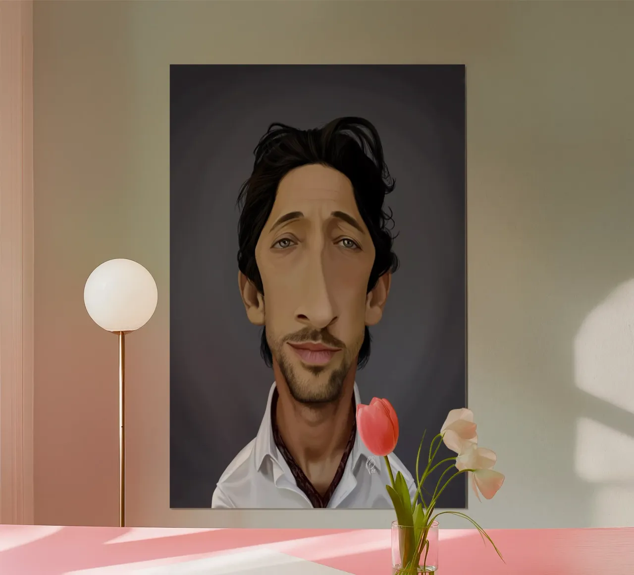 Adrien Brody poster con telaio in plastica da Rob Art | Illustration
