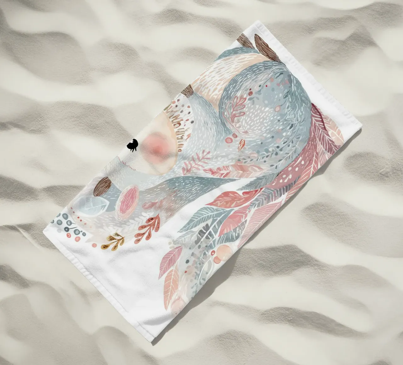 Squirrel for the nursery beach towel by Pictura