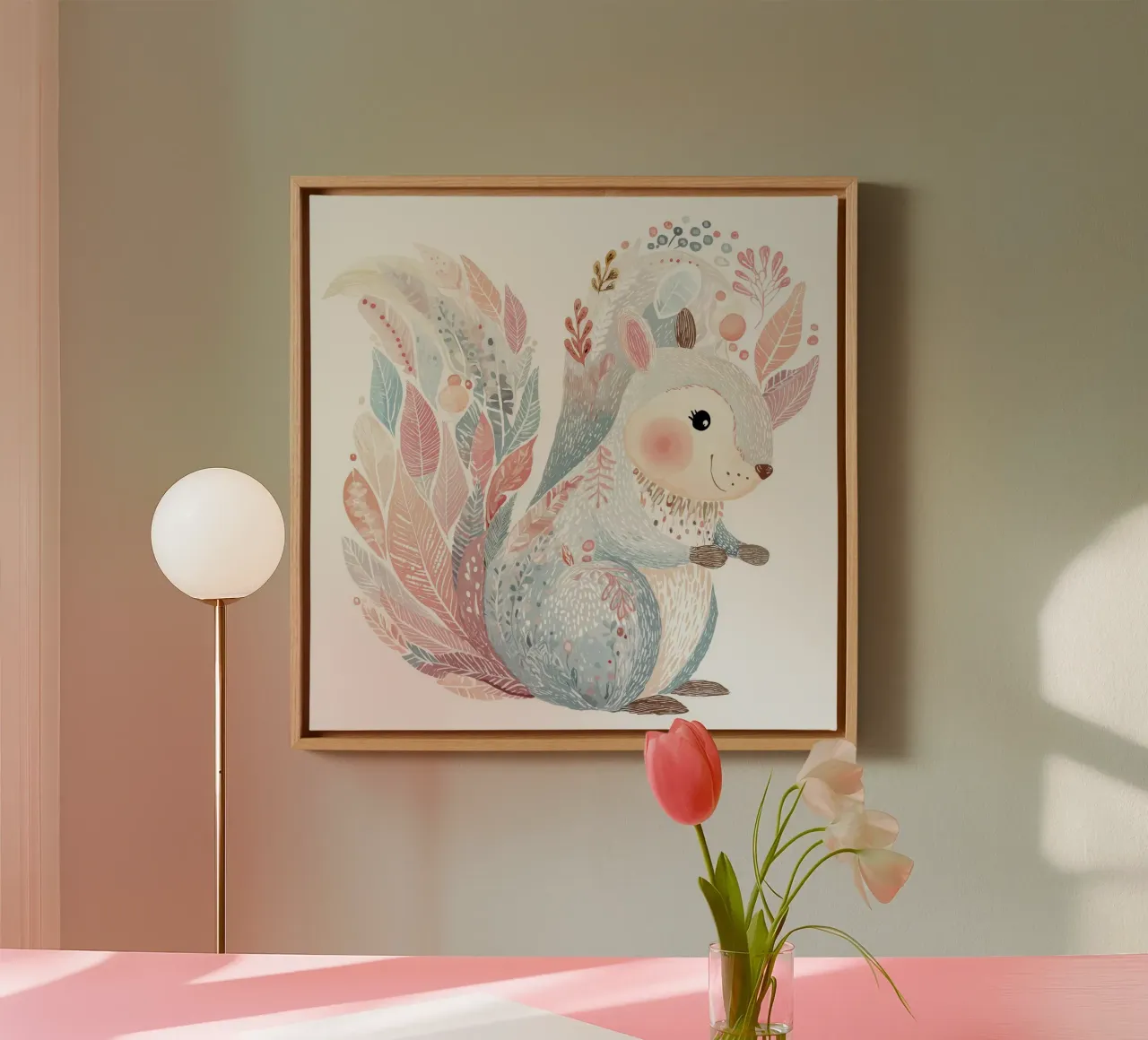 Squirrel for the nursery canvas by Pictura