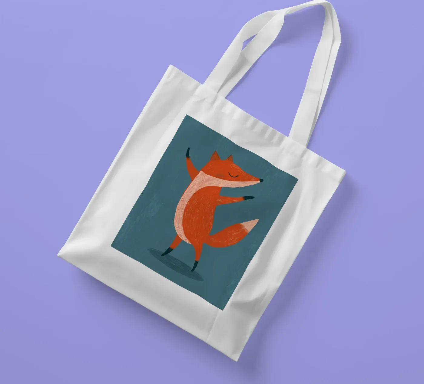 Dancing fox tote bag by Pictura