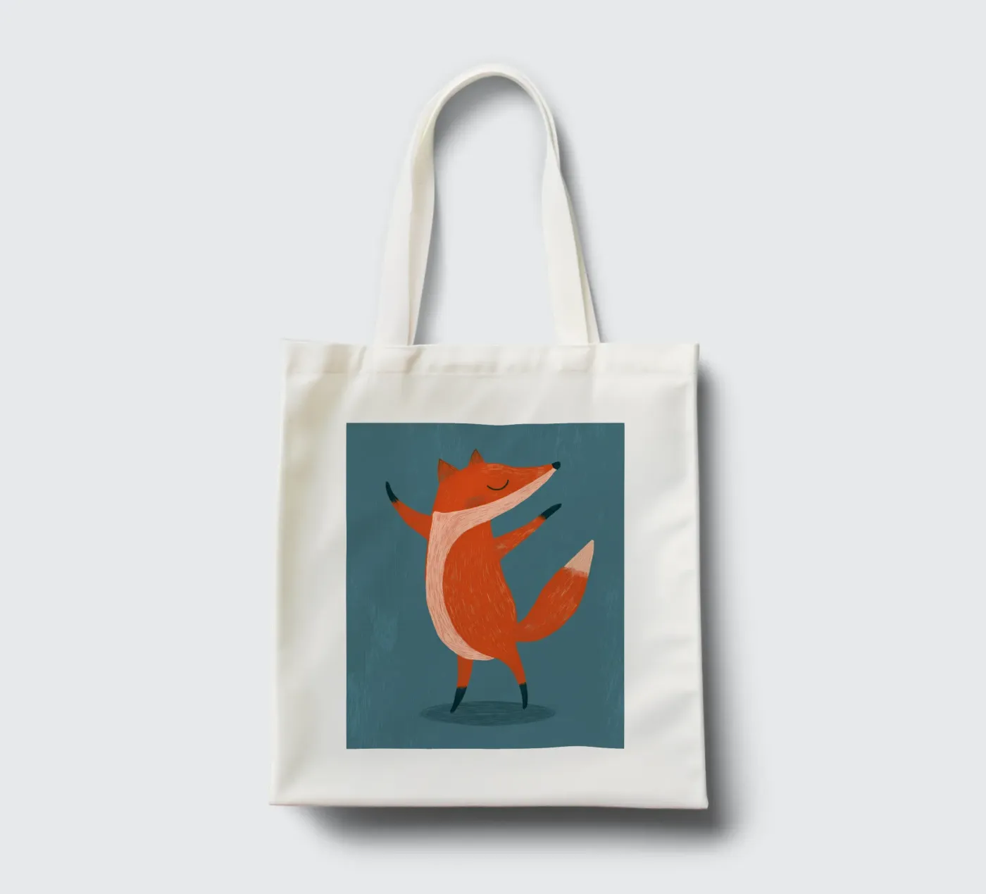 Dancing fox tote bag by Pictura