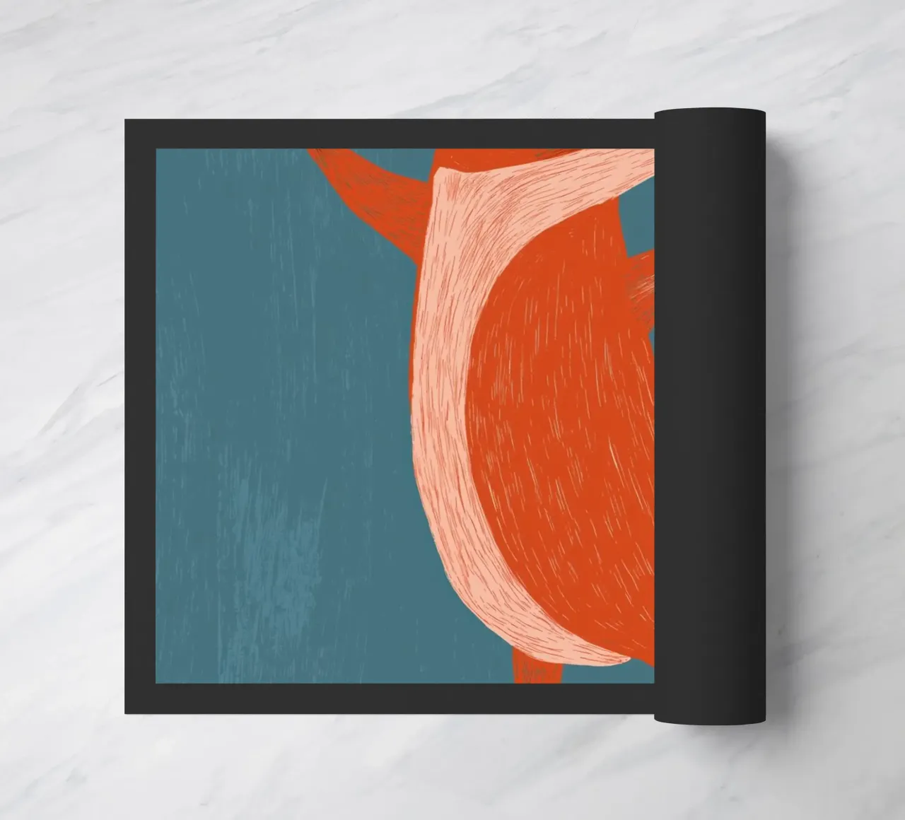 Dancing fox doormat by Pictura