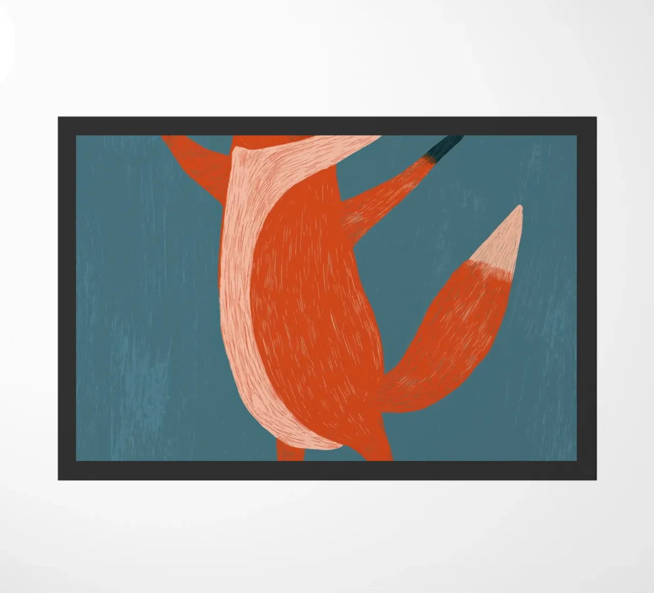 Dancing fox doormat by Pictura