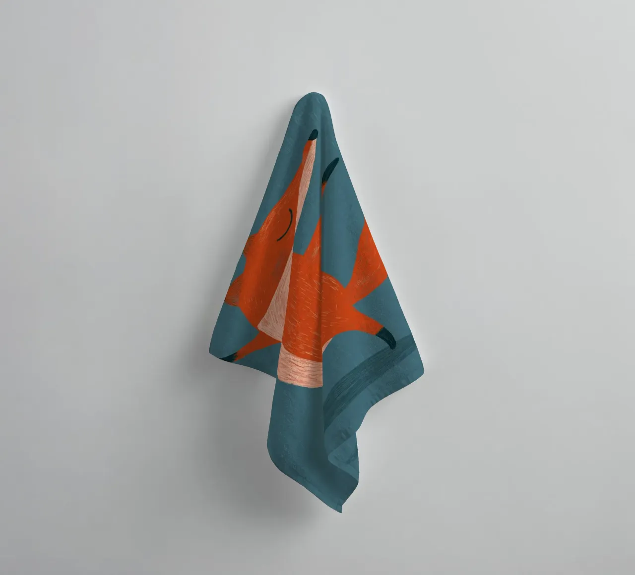 Dancing fox towel by Pictura