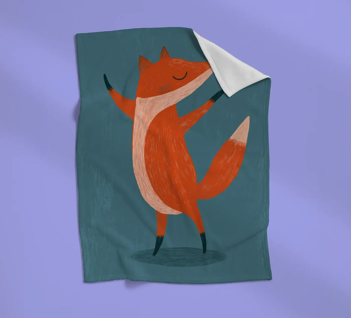 Dancing fox Fleecedecke von Pictura